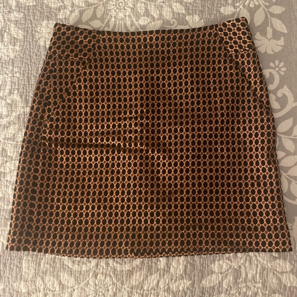 Final Price!! LOFT mini skirt in black and copper